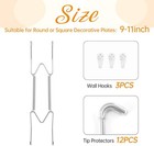 3 Pack Plate Hangers For The Wall  Suitable For 9-11 Inch Art Plate  Stainless S