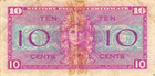 Usa   Mpc  10  Cents  1952  Series  521  Plate   42  Circulated Banknote