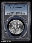 1962-d 50c Franklin Silver Half Dollar Pcgs Ms 64 Full Bell Lines  fbl 