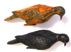 2 Vintage Clip On 11  Crow Decoys   Hunting Photograph Bird Watching   