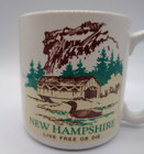 Vintage New Hampshire Coffee Mug Old Man Of The Mountain  Loon  Covered Bridge
