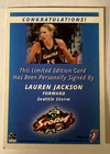 2005 Rittenhouse Wnba Lauren Jackson 2004 All-wnba  1st Team Autograph Card