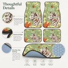 Car Floor Mats 4 Piece Set  Butterfly 26 8 l X 17 3 w X 0 2 th White Tiger