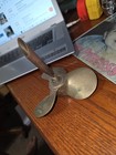 Vintage Brass Boat Propeller Pen Holder Stand Nautical Maritime Desk Accessory