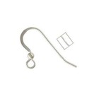 925 Sterling Silver Flat Fishhook Ear Wires With 2 5mm Ball 10pcs  5201-3