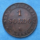 1866 R Vatican City Papal States 1 Soldo    5 Centesimi  Coin
