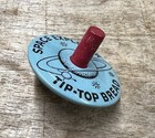 Rare Vintage Tip Top Bread Space Explorer Blue Celluloid  Spinning Top Spinner