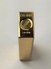 Vintage Colibri Gold Plated Butane Lighter Plaid Grid Pattern Japan W box