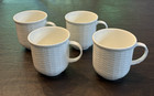 4 Wedgwood Nantucket Basketweave Mugs Vintage 3 5  12 Oz