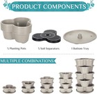 Amazing Creation Stackable Planter  Vertical Oasis Tiered Garden Planter  Grow