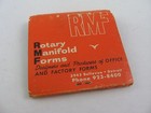 Vintage Matchbook Advertising  Rmf Rotary Manifold Forms Detroit Safran Printing