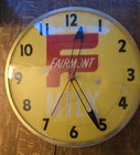 Vintage Fairmont Milk Electric Clock Yellow Face 14  Diameter - Works  