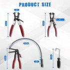 4pcs Long Reach Hose Clamp Pliers Tool Set - Flexible Wire Radiator Hose Clam   