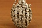 Chinese Old Tibet Silver Hollow Carved 8 Immortals Snuff Bottle Netsuke Box