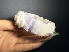 58mm Natural Mongolian Jade Matte Sculpture shetei Cui hand Carved Flower