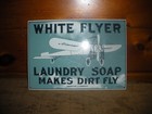 Vintage White Flyer Laundry Soap Metal Sign