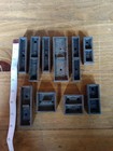 Metal Letterpress Furniture Lot Of 10 Assorted Sizes  