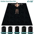 Rubber Gym Flooring Heavy Duty 6mm Thickness Home Gym Exercise Mats Nonslip