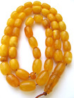 Amber Rosary Islamic Prayer 45 Beads Baltic Genuine Stone tasbih Misbaha Kahrama