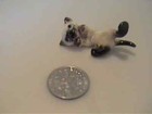 Vintage 1960 s Miniature Hagen Renaker Climbing Or Hanging Siamese Kitten