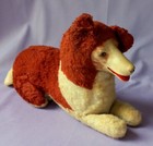 Vintage 1950 s Rubber Face Plush Collie Lassie Dog