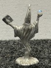 Spoontiques Pewter Wizard Magic Sorcerer W crystal Ball   Book - Ec