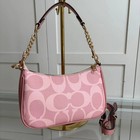 Coach Cal51 Teri Shoulder Bag Signature Canvas Powder Pink Outlet Product