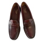 Gh Bass Weejuns Vtg Mens Burgundy Leather Penny Loafers Sz 9 5 D Slip On Shoes
