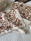 Antique Estate Densely Embroidered Heavy Linen Runner Probably Greek Embroidery
