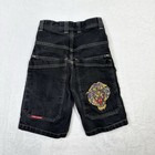 Jnco Jeans Shorts Youth 8 Kids Black Tiger Patch Vintage Y2k 23 Waist Baggy Wide