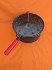 Antique E-z Corn Popper Hand Crank Red Handle Camping Wood Stove Popcorn Maker