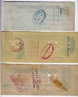 Lot Of 3 Antique Bank Checks From Chicago Il  1875  1898  1901   2 W irs Stamps 