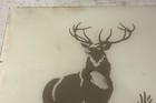 Vintage Insurance By The Hartford Painted Glass Sign Panel Buck Deer 12   x12   