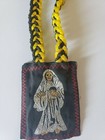 Necklace  scapular Santa Muerte Black   Yellow   Escapulario De La Santa Muerte