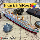 Full Color Hmhs Britannic Model 12   Titanic Toy For Kids  Titanic Cake Topper