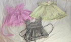 Vintage Baby Girl Toddler Dress Lot Of 3 18-24 Month Purple Green Black 1980s