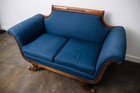 Duncan Phyfe Style Vintage Blue Loveseat