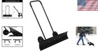 Wheeled Snow Pusher Shovel - 39 Inch Heavy Duty Plow With Adjustable Handle