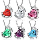 Memorial Keepsake Heart Pendant Cremation Ashes Urn Necklace Gift