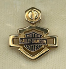 Vintage Solid 10k Black Hills Gold Harley Davidson Pendant original Box 2 0g