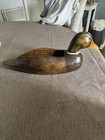 Vintage Carved Wood Duck Decoy Matchbox Holder Rustic Decor