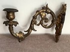 Victorian Gilt Metal Wall piano Candle Sconce