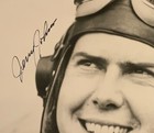 Wwii Fighter Pilot Ace Gerald Johnson Signed Photo Pow 8th Air Force General