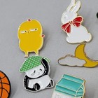 Cartoon Enamel Lapel Pins Lot Of 12 Cute Animals Food Basketball Colorful Kawaii