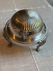 1883 Fb Rogers Silver Co 273 Roll Top Caviar Butter Dish Server Lion Head Footed