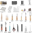 264pcs Leather Craft Tool Kit Sewing Punch Carving Stitching Hand Working Tools
