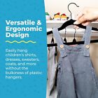 Luxury Kid s Black Velvet Felt Non Slip Clothes Hangers 50 Pack