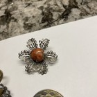 Lot Of 3 Vintage - Modern Brooch Pins - Metal