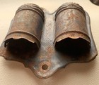 Antique Primitive Tin Wall Mount Double Match Holder Striker Safe Farmhouse