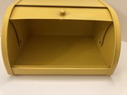 Yellow Metal Bread Box Roll Lift Lid Retro Vintage Style Ashland 12   x9 5   